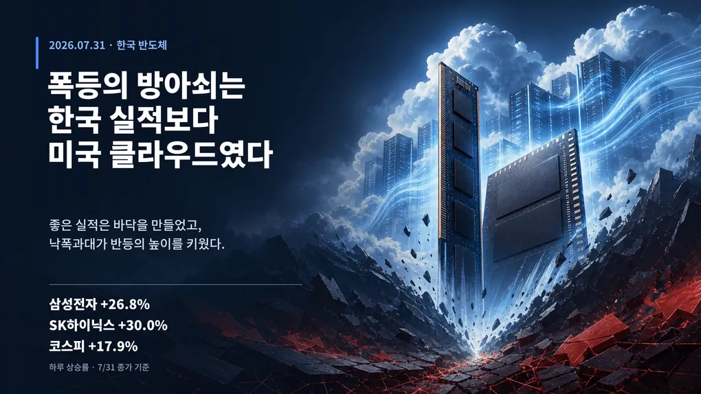 삼성전자·SK하이닉스 7월 31일 폭등, 미국 클라우드가 방아쇠였다