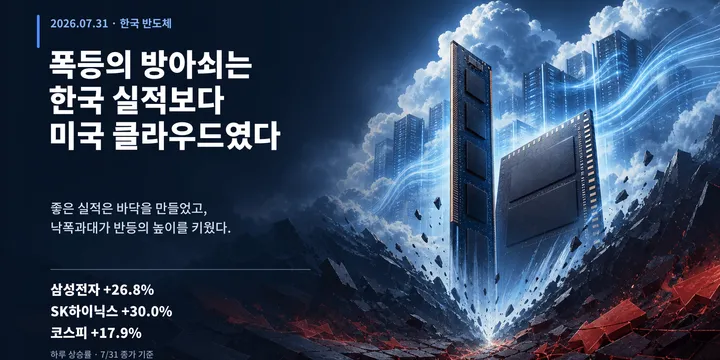 삼성전자·SK하이닉스 7월 31일 폭등, 미국 클라우드가 방아쇠였다
