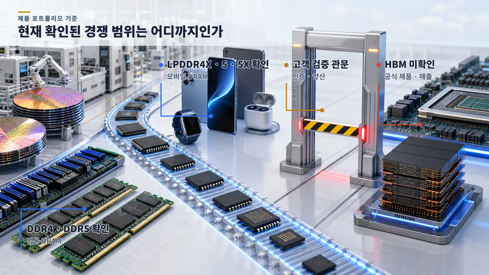창신메모리의 범용·모바일 DRAM 경쟁 범위와 HBM의 고객 인증·양산 관문