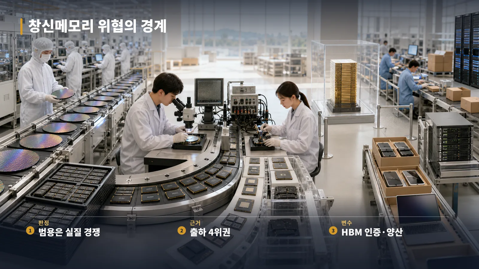 창신메모리의 제품별 경쟁 범위와 한국 메모리 기업에 전달되는 조건