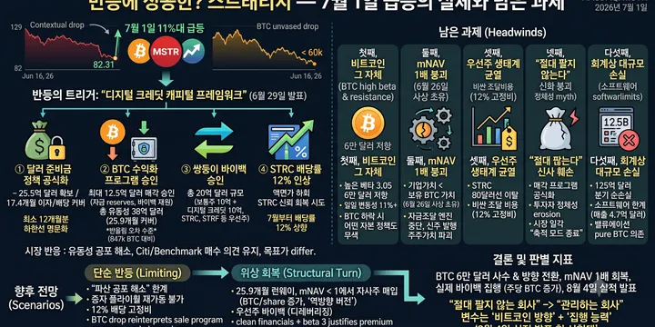 반등에 성공한? 스트래티지(MSTR) — 7월 1일 급등의 실체와 남은 과제