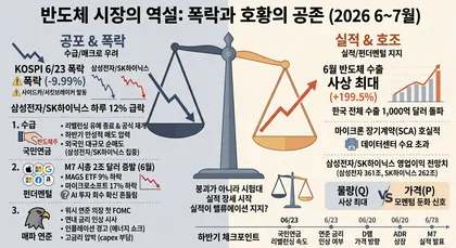 반도체 시장의 역설 — 수출은 사상 최대인데 왜 주가는 폭락했나 (수급·펀더멘털·매크로 검증)