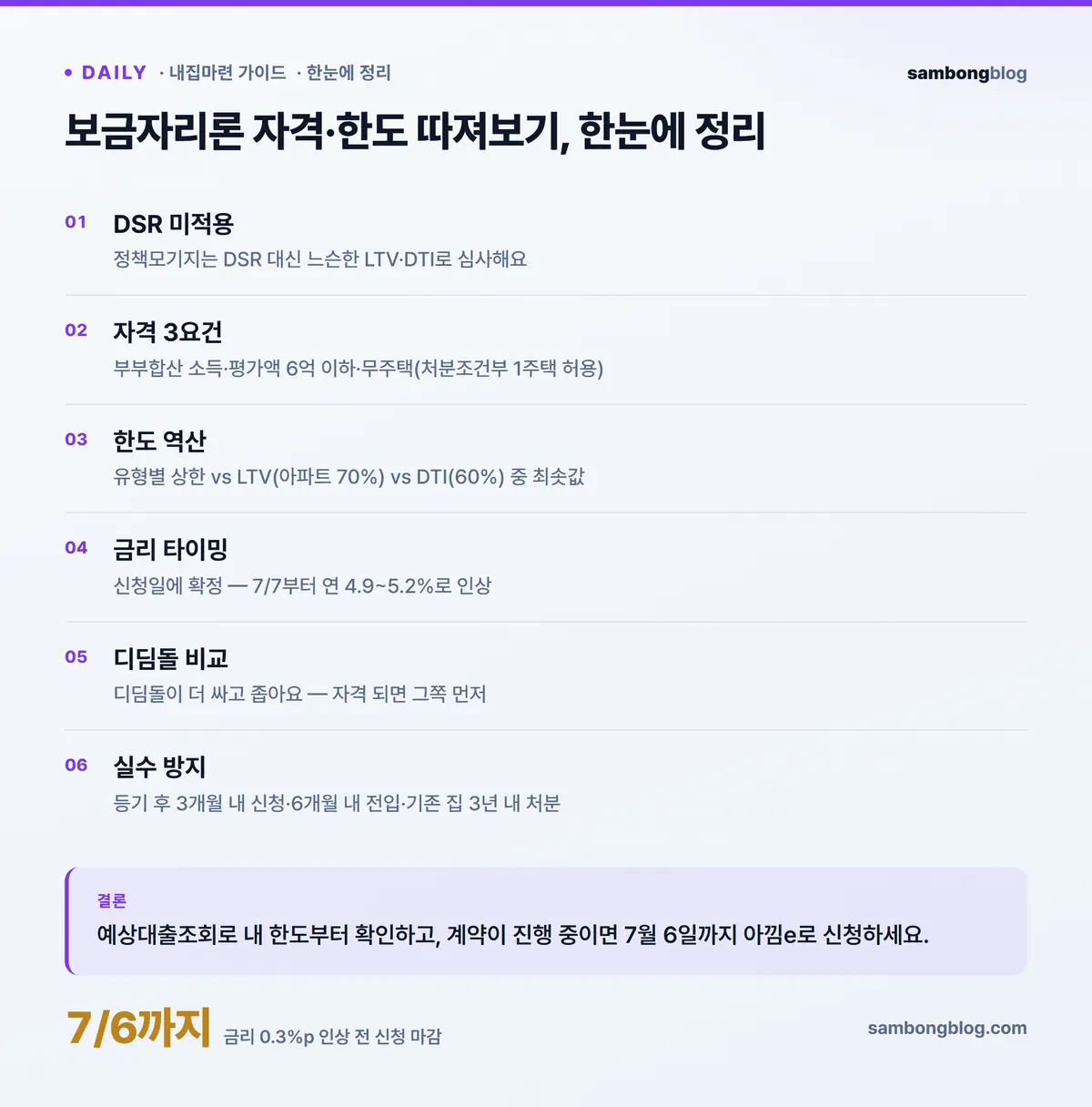 보금자리론 자격, 소득·집값 조건과 한도 따져보는 법 (2026년 7월 기준) 핵심 한눈에 정리